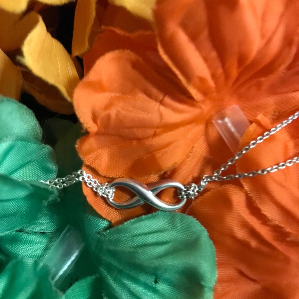 Infinity 8 925 Sterling Silver Double Necklace - image 6